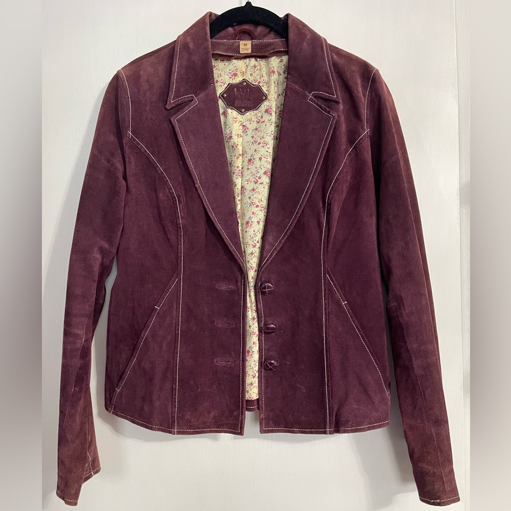 Wilson Leather Women's Plum Suede Blazer